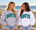 South Applique Polka Dot Heavyweight Crew Neck