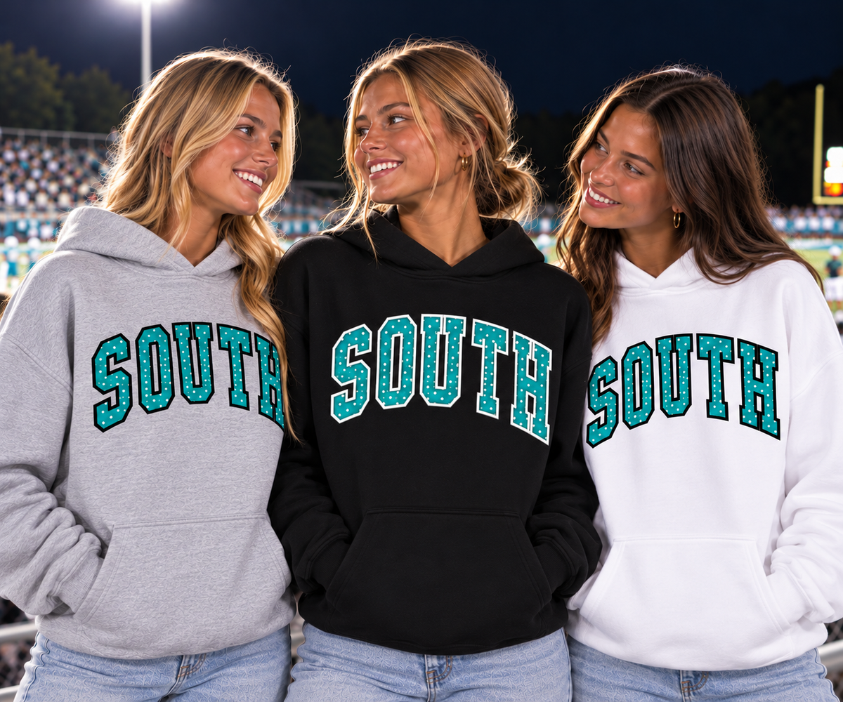 South Applique Polka Dot Heavyweight Hoodie